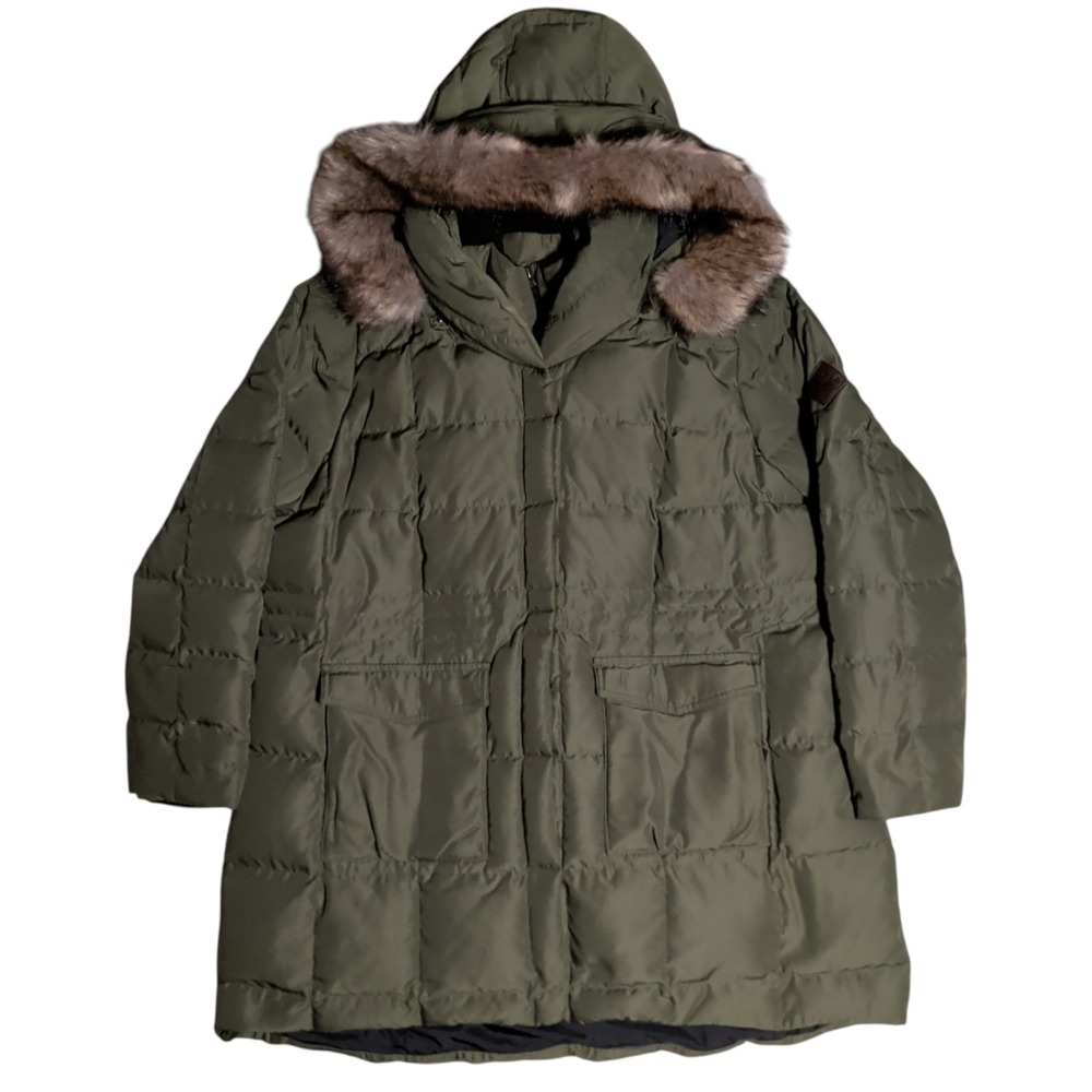 Eddie Bauer Yukon Classic Down Parka Jacket Women's Size 2X Green Gorpcore Gorp